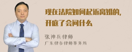 现在法院如何起诉离婚的，开庭了会问什么