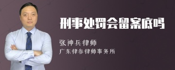 刑事处罚会留案底吗