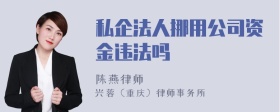 私企法人挪用公司资金违法吗