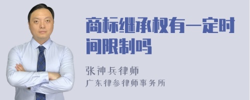 商标继承权有一定时间限制吗