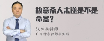 故意杀人未遂是不是命案？