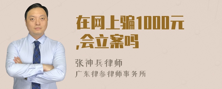 在网上骗1000元,会立案吗