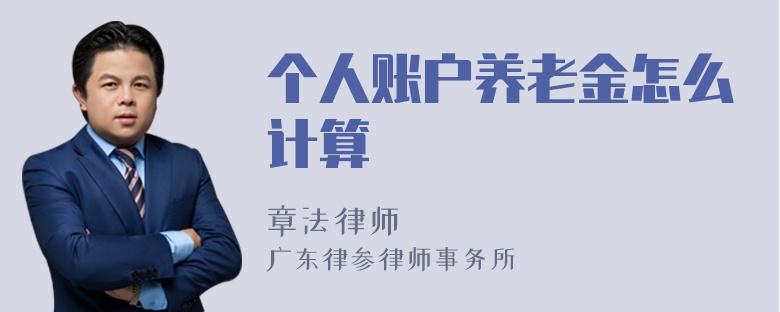 个人账户养老金怎么计算