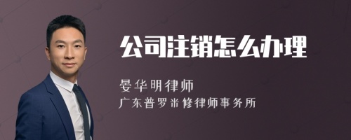 公司注销怎么办理