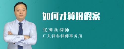 如何才算报假案