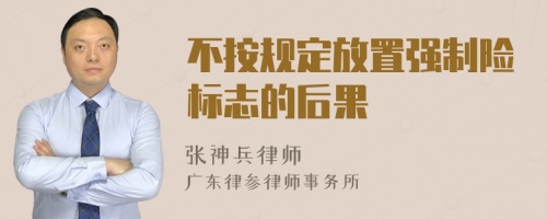 不按规定放置强制险标志的后果