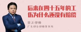 后来在四十五年的工伤为什么还没有赔偿