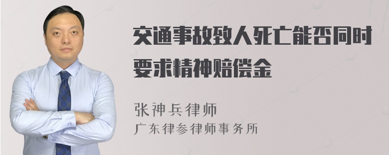 交通事故致人死亡能否同时要求精神赔偿金