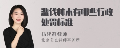 滥伐林木有哪些行政处罚标准