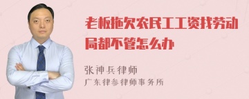 老板拖欠农民工工资找劳动局都不管怎么办