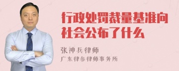 行政处罚裁量基准向社会公布了什么