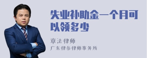 失业补助金一个月可以领多少