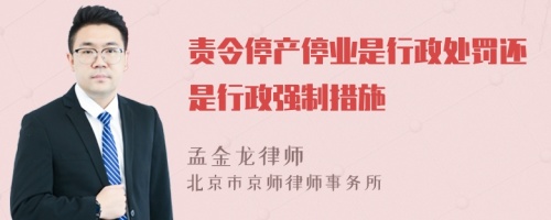 责令停产停业是行政处罚还是行政强制措施