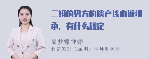 二婚的男方的遗产该由谁继承，有什么规定