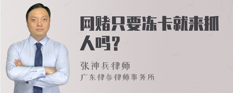 网赌只要冻卡就来抓人吗？