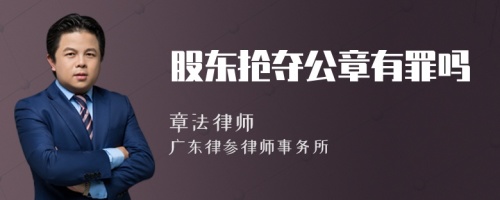 股东抢夺公章有罪吗