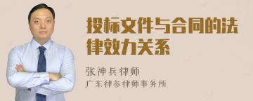 投标文件与合同的法律效力关系