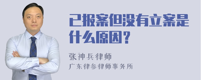 已报案但没有立案是什么原因？