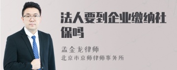 法人要到企业缴纳社保吗