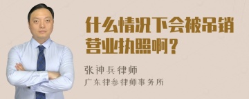 什么情况下会被吊销营业执照啊？