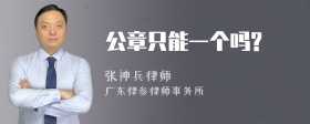 公章只能一个吗?