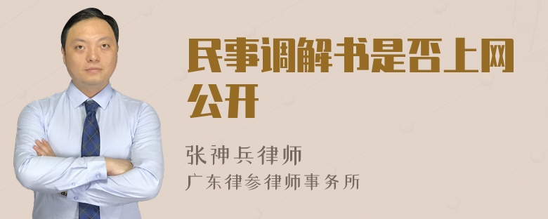 民事调解书是否上网公开