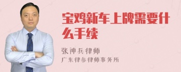 宝鸡新车上牌需要什么手续