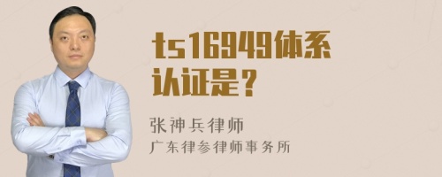 ts16949体系认证是？