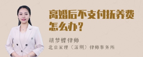 离婚后不支付抚养费怎么办？