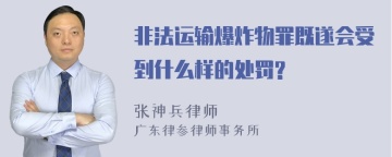 非法运输爆炸物罪既遂会受到什么样的处罚?