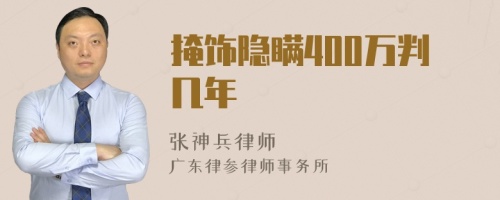 掩饰隐瞒400万判几年