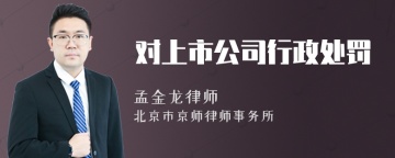 对上市公司行政处罚