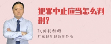 犯罪中止应当怎么判刑?