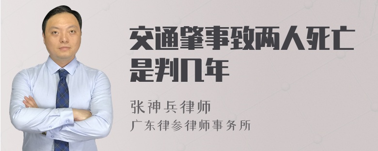 交通肇事致两人死亡是判几年