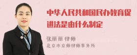 中华人民共和国民办教育促进法是由什么制定