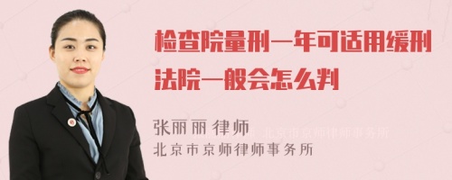 检查院量刑一年可适用缓刑法院一般会怎么判