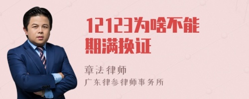 12123为啥不能期满换证