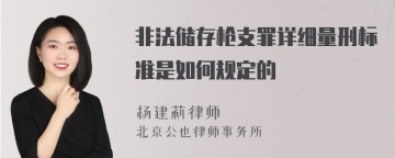 非法储存枪支罪详细量刑标准是如何规定的