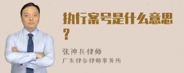 执行案号是什么意思?