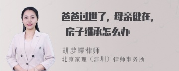 爸爸过世了, 母亲健在, 房子继承怎么办