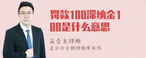 罚款100滞纳金100是什么意思