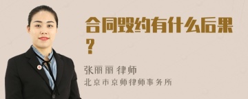 合同毁约有什么后果？