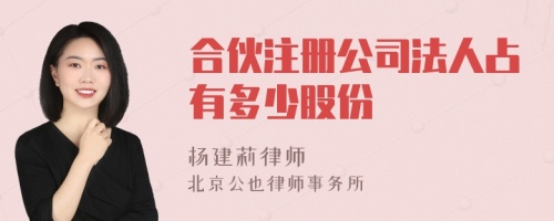 合伙注册公司法人占有多少股份