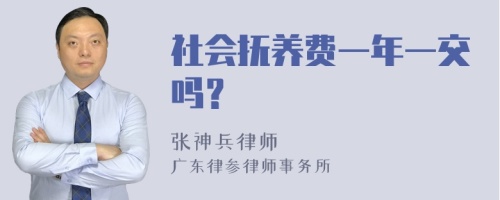 社会抚养费一年一交吗？