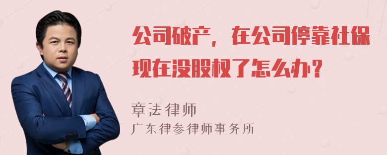 公司破产，在公司停靠社保现在没股权了怎么办？