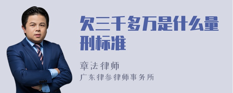 欠三千多万是什么量刑标准