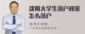 沈阳大学生落户政策怎么落户