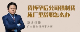 我怀孕后公司强制我从厂里辞职怎么办