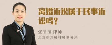 离婚诉讼属于民事诉讼吗？