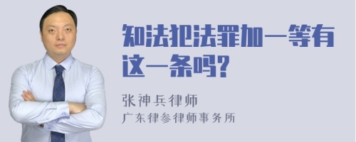 知法犯法罪加一等有这一条吗?